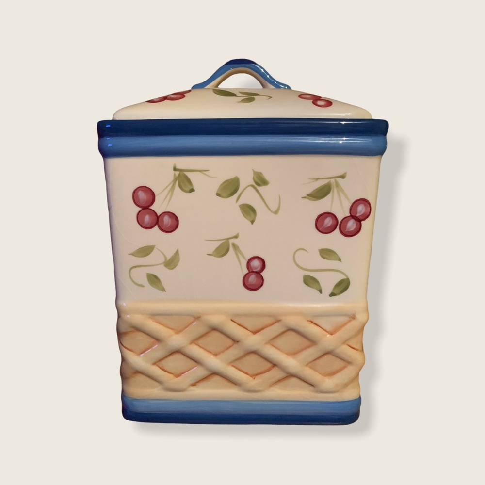 Cherry basket canister/cookie jar storage